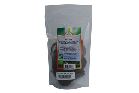 PALETS CHOCO NOIR 74% 200G AB