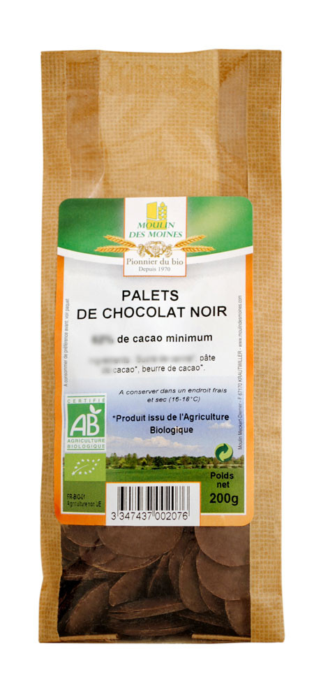 PALETS CHOCO NOIR 85% 200G AB
