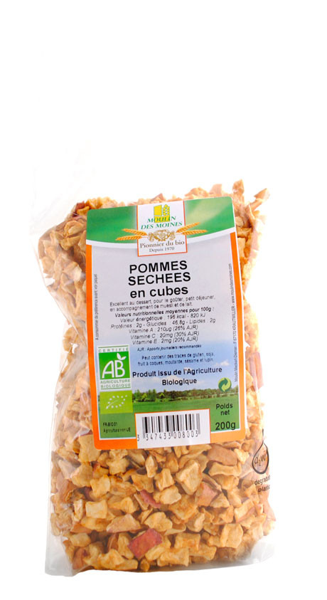 POMMES SECHEES CUBES 200G AB