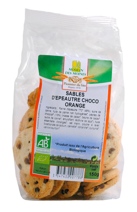SABLES EPEAUTRE CHOCO ORANGE 150G AB