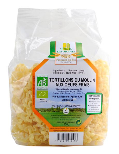 TORTILLONS AUX OEUFS FRAIS BLC 250G AB
