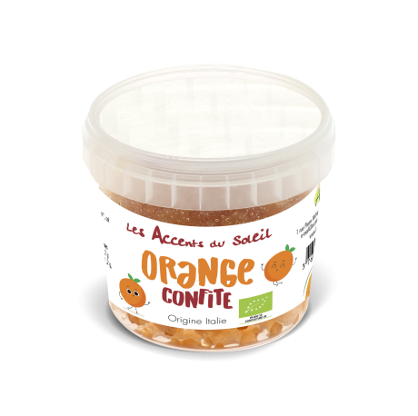 Ecorces d'orange confites en cubes Italie