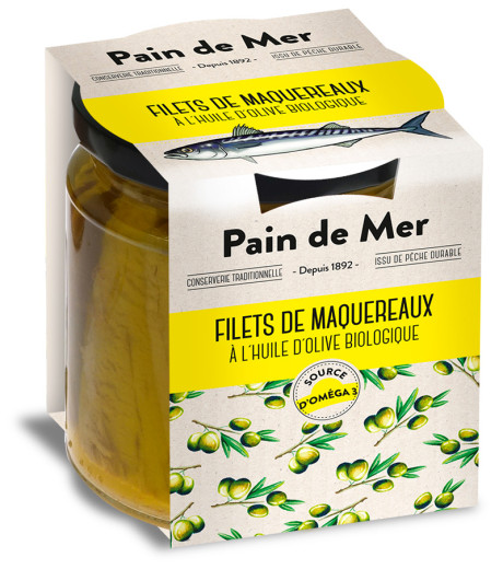Filets de maquereaux à l'huile d'olive biologique