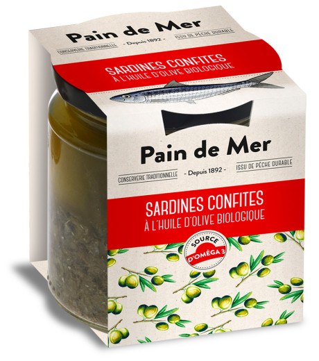 Sardines confites à l'huile d'olive biologique