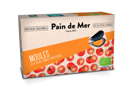 Moules à la sauce tomate biologique