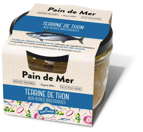 Terrine de thon aux olives bio