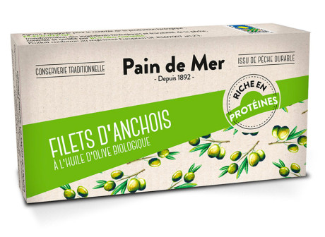 filets d'anchois à l'huile d'olive