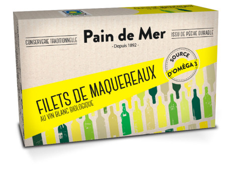 Filets de maquereaux au vin blanc biologique