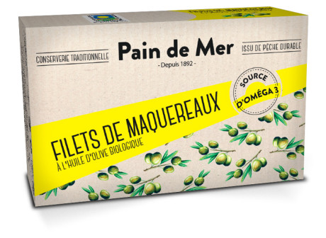 Filets de maquereaux à l'huile d'olive biologique