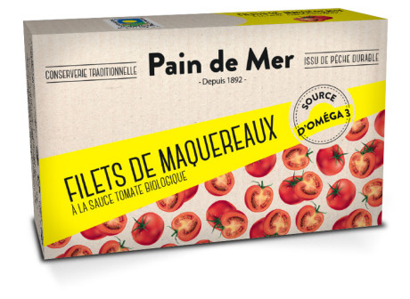 Filets de maquereaux à la sauce tomate biologique