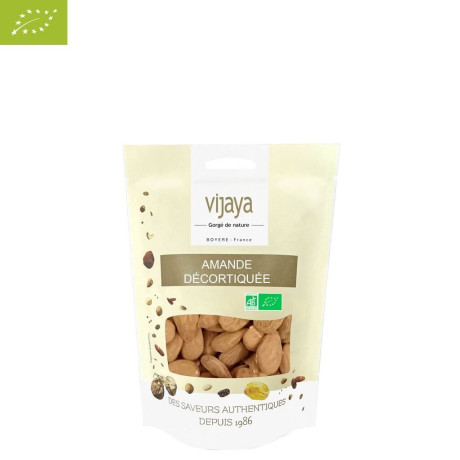 Amande Décortiquée - SELECTION VIJAYA - SICILE - 250 g - Bio* (*Certifié Bio par FR-BIO-10)
