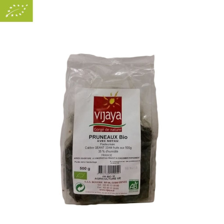 Pruneaux - A/N - cal 33/44 - FRANCE - 500 g - Bio* (*Certifié Bio par FR-BIO-10)