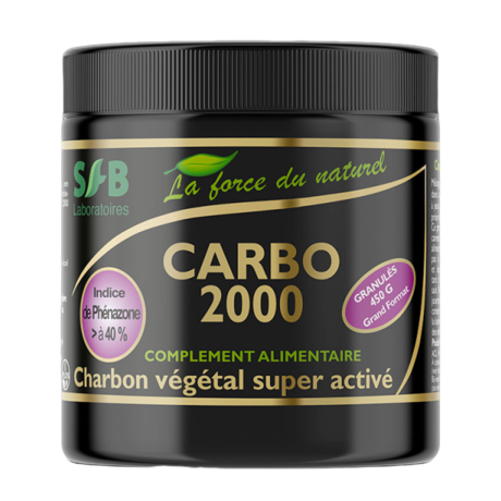 CHARBON VÉGÉTAL SUPER ACTIVÉ - GRANULÉS - CARBO 2000 - 450 G.png