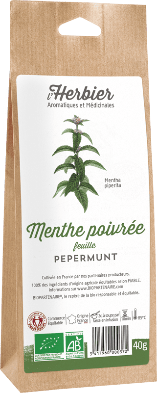 MENTHE POIVRÉE feuilles sachet 40g*