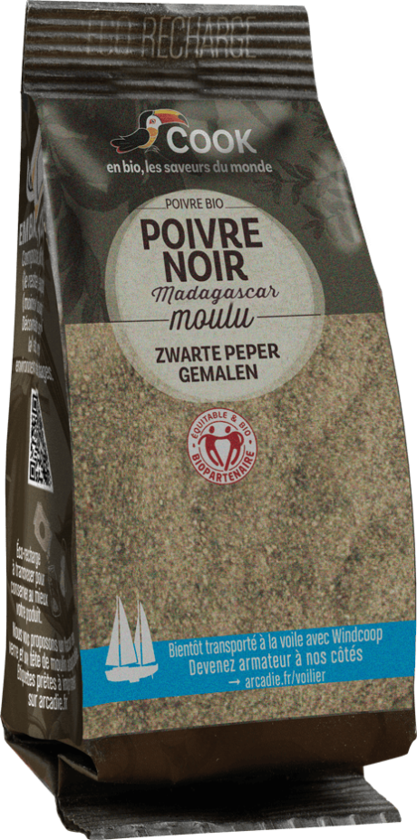POIVRE NOIR moulu éco recharge "COOK" 45g*