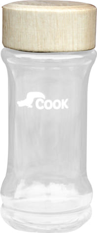 FLACON VERRE ET BOUCHON BOIS COOK