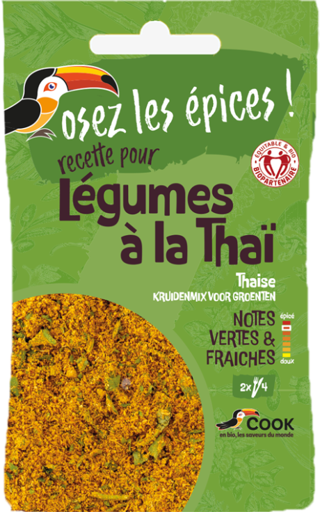 Mélange LÉGUMES À LA THAÏ "COOK" sachet plat 18g*