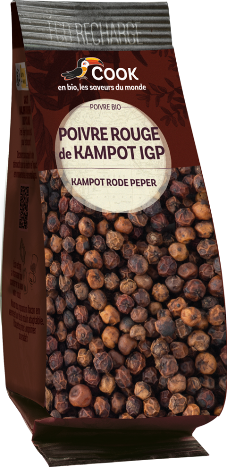POIVRE ROUGE DE KAMPOT IGP éco recharge "COOK" 45g*